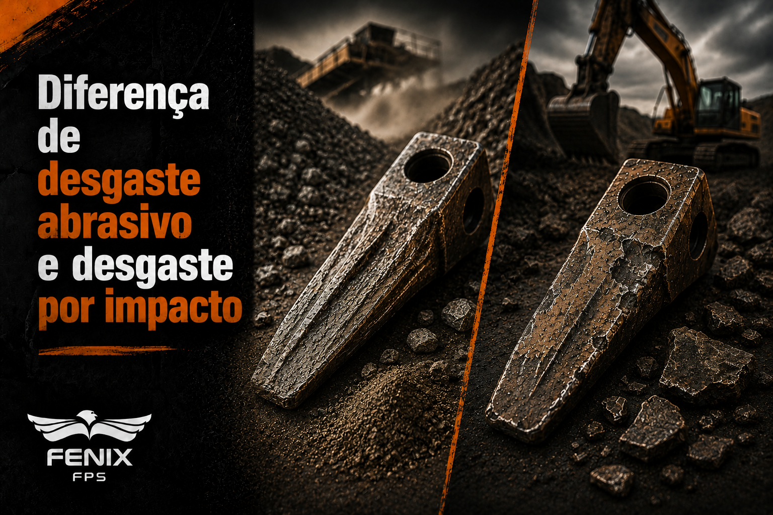 Diferença de desgaste abrasivo e desgaste por impacto
