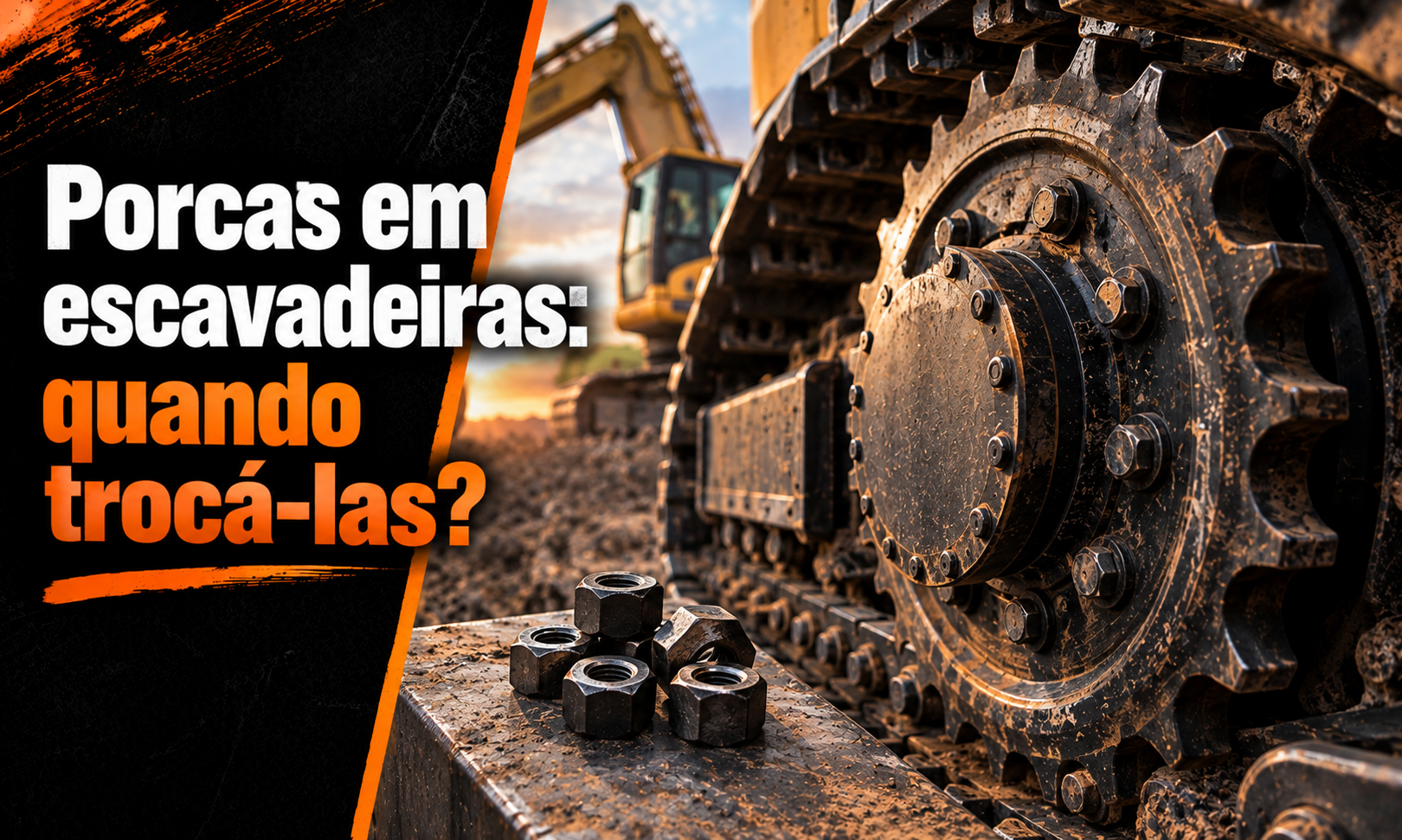 Porcas em escavadeiras: quando trocá-las?